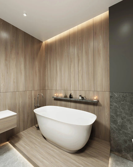 Cadă din compozit albă lucioasă Santorini