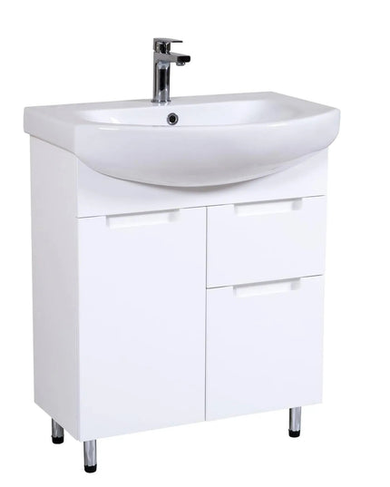 Mobilier de baie pe pardoseală Quadro, Alb