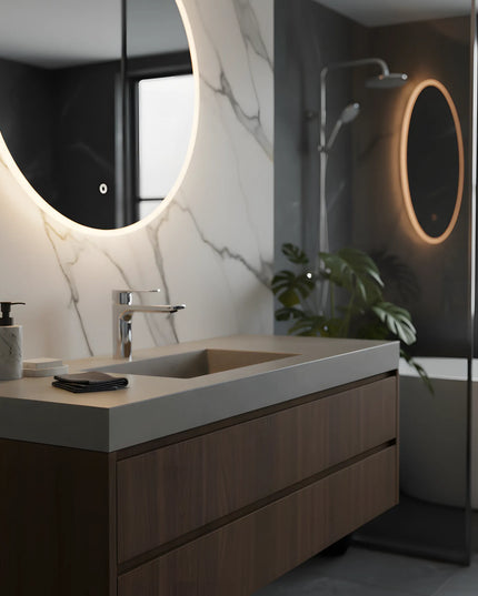 Baterie lavoar modernă Crom Lucios – design contemporan cu linii curate, alamă solidă