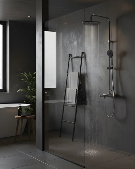 Set duș RoseGold Trio Exposed – 3 căi, montaj aparent