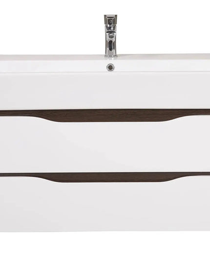 Mobilier de baie  suspendat  Venice, Alb+Wenge (Pinto)