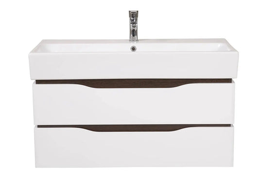 Mobilier de baie  suspendat  Venice, Alb+Wenge (Pinto)