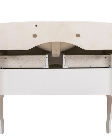 Mobilier de baie pe pardoseală Royal, Alb+auriu