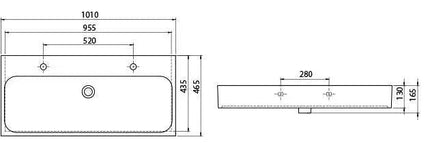 Mobilier de baie pe pardoseală Venice, Alb pentru 2 baterii