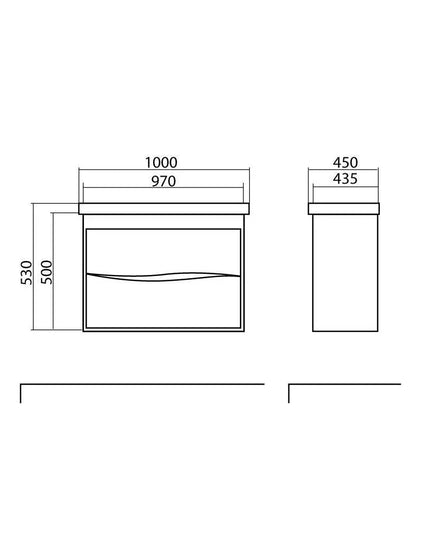 Mobilier de baie suspendat Alfa alb