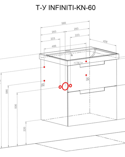 Mobilier de baie suspendat Infinity, Alb
