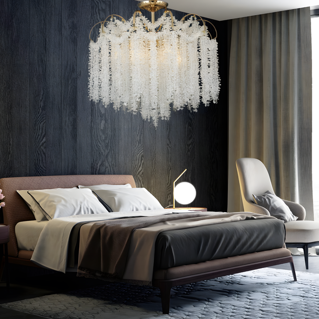 Candelabru Majestic Crystal, iluminat modern, diametru 50cm, E14, auriu  B6698/500