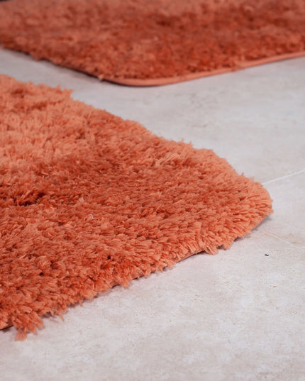 Covoraș baie din microfibră supersoft, antiderapant TRP, 45×75 cm, Somon cald