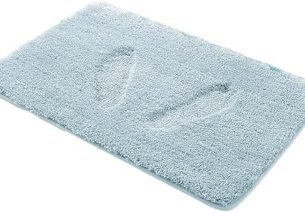 Covoraș baie din microfibră supersoft, antiderapant TRP, 45×75 cm, Albastru deschis