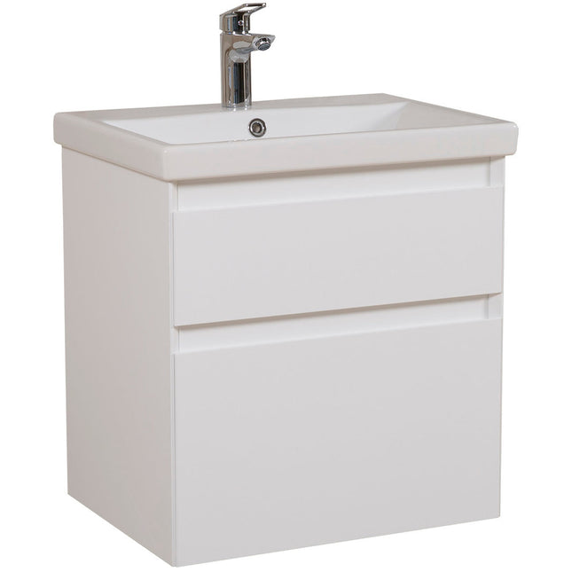 Mobilier de baie suspendat Elite, Alb Mat