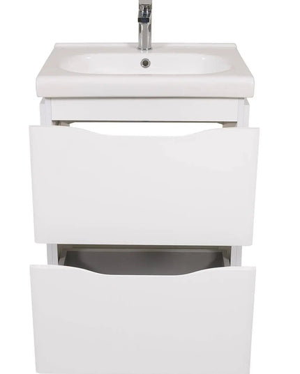 Mobilier de baie pe pardoseală Venice, Alb (City)