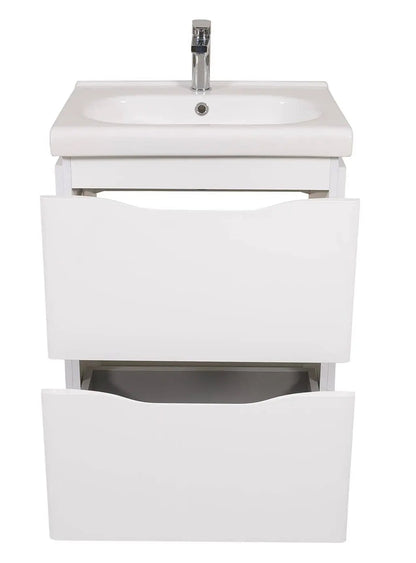 Mobilier de baie pe pardoseală Venice, Alb (City)