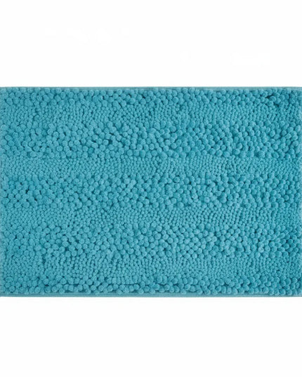 Covoraș baie din Chenille moale, strat antiderapant, 45×70 cm, Albastru