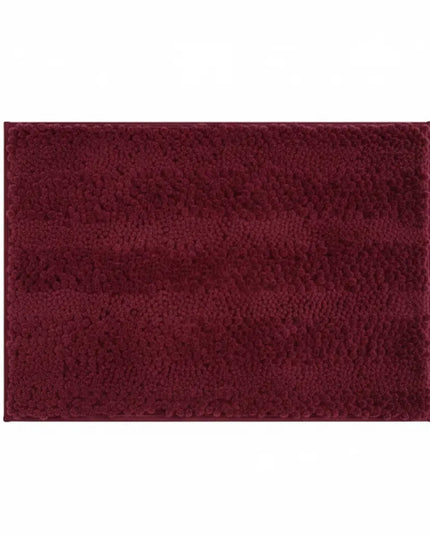 Covoraș baie din Chenille moale, strat antiderapant, 45×70 cm, Vișiniu