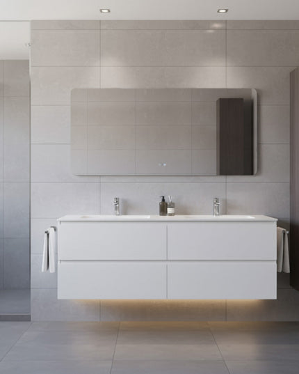 Oglindă baie LED H-1125 cu 3 nuanțe de lumină, senzor infraroșu