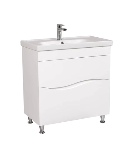 Mobilier de baie pe pardoseala Alfa alb