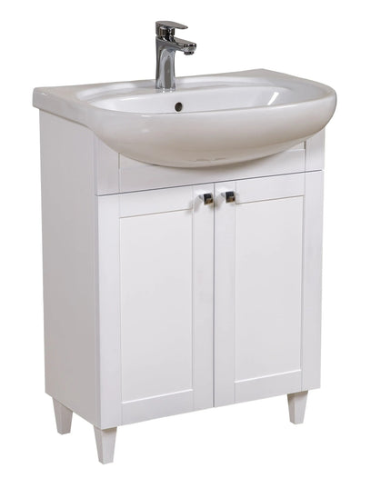 Mobilier de baie pe pardoseală Woodmix, Alb