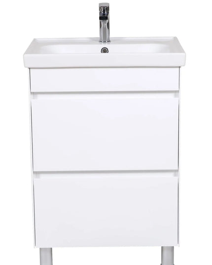 Mobilier de baie pe pardoseală Valencia Alb