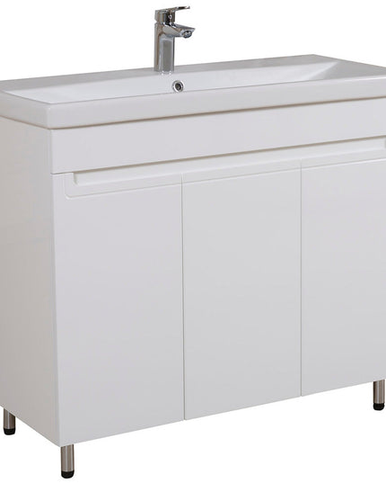 Set baie Omega – mască pe pardoseală cu lavoar ceramic