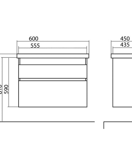 Mobilier de baie suspendat Elite, Alb Mat