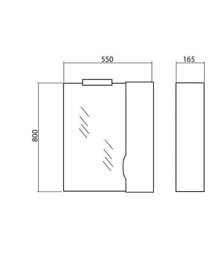 Oglindă cu dulăpior Rodors, Alb