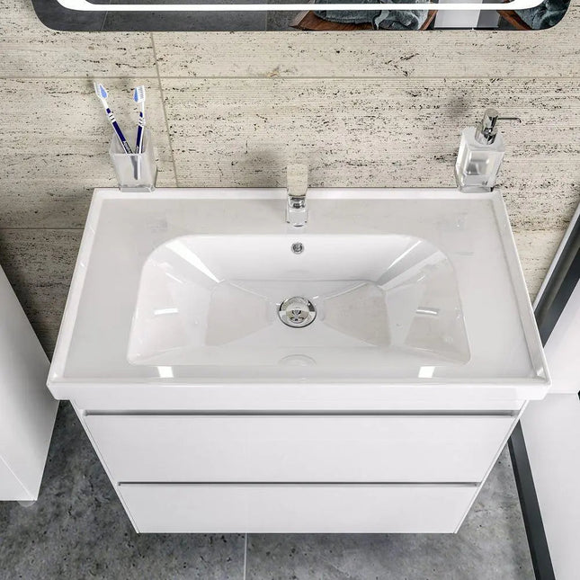 Mobilier de baie pe pardoseală Valencia Alb