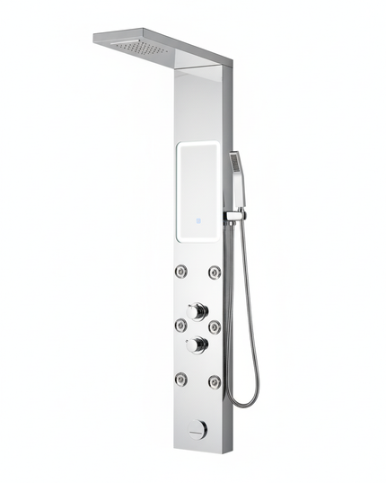 Panel de Duș Shiny Mirror – Design Modern cu Oglindă Integrată și Funcții Premium