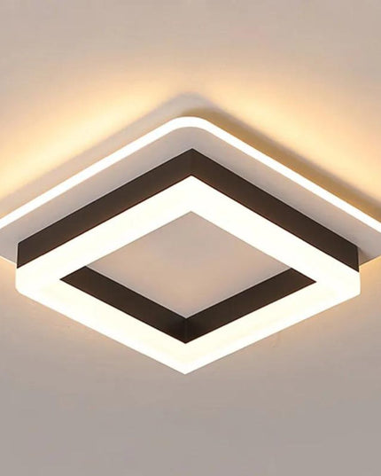 Plafoniera Led patrata cu trei tipuri de lumina, 41W 2870Lm Neagra M 1023 SQ BK