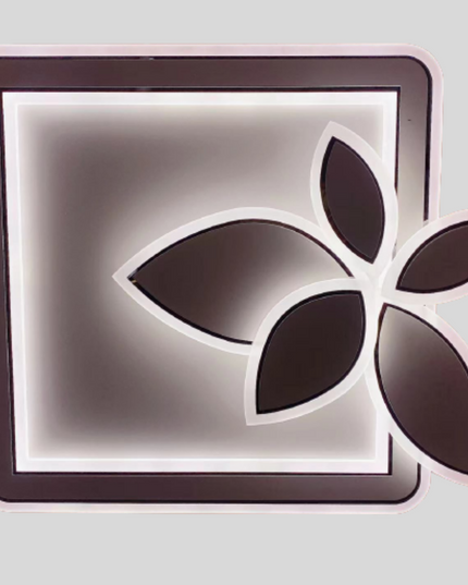 Lustra LED Leaf Design 1988, cu telecomanda, 166W, alb, cu trei tipuri de lumina, intensitate reglabila