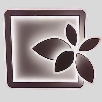 Lustra LED Leaf Design 1988, cu telecomanda, 166W, alb, cu trei tipuri de lumina, intensitate reglabila