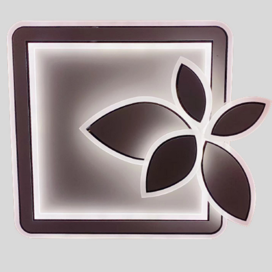 Lustra LED Leaf Design 1988, cu telecomanda, 166W, alb, cu trei tipuri de lumina, intensitate reglabila