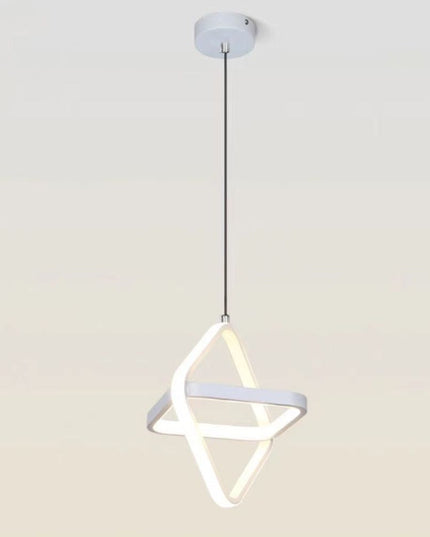 Pendul led patrat dublu 26W 1820Lm, alb  cu trei tipuri de lumina 6293 WT