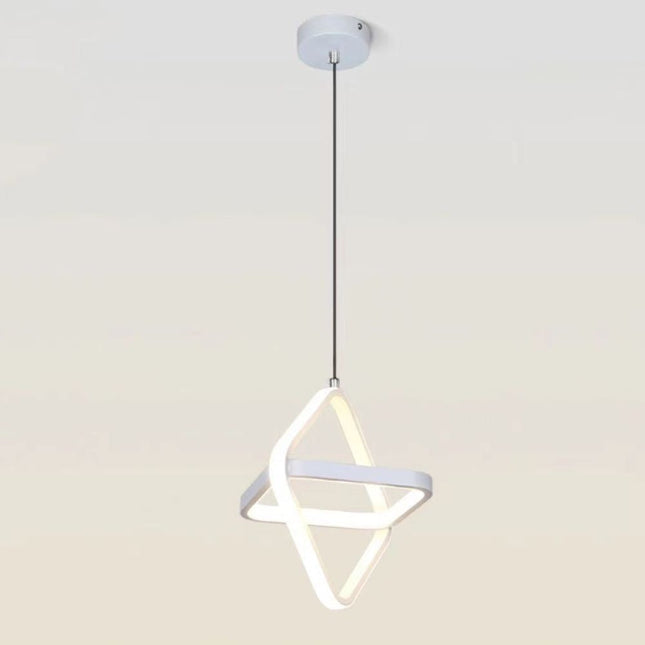 Pendul led patrat dublu 26W 1820Lm, alb  cu trei tipuri de lumina 6293 WT