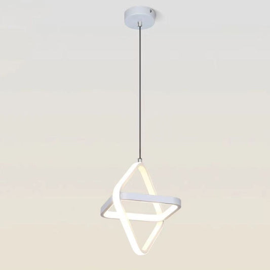 Pendul led patrat dublu 26W 1820Lm, alb  cu trei tipuri de lumina 6293 WT