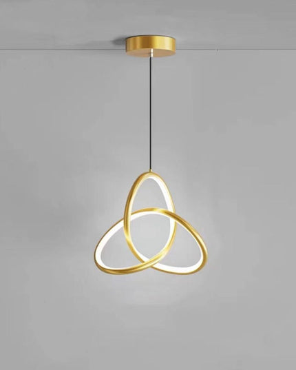 Pendul led lotus trei 26W 1820Lm, auriu cu trei tipuri de lumina 8021 GD