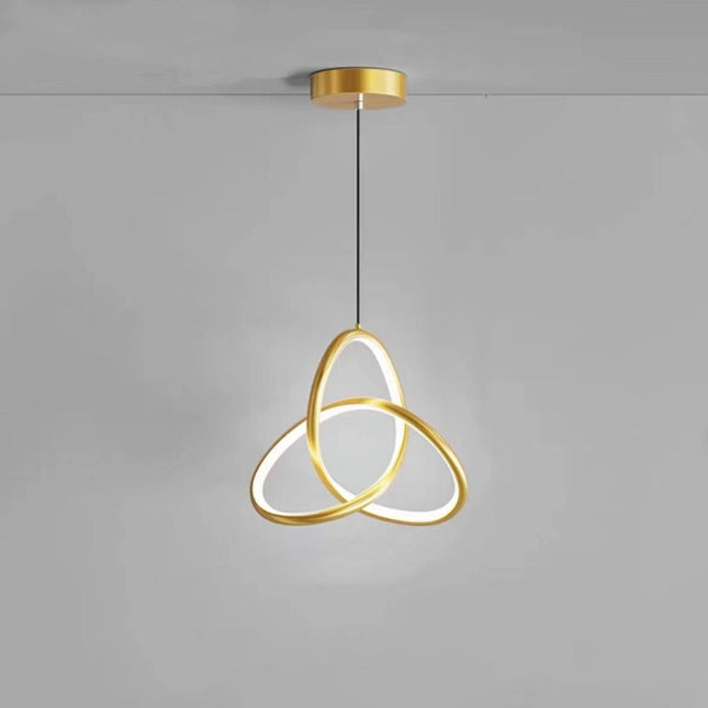 Pendul led lotus trei 26W 1820Lm, auriu cu trei tipuri de lumina 8021 GD