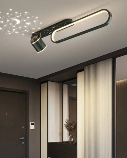 Lustra LED Constellation Sky, 80cm, 58W, 3000lm, negru, cu trei tipuri de lumina 9108/800 BK