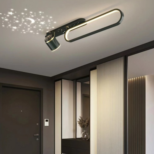 Lustra LED Constellation Sky, 80cm, 58W, 3000lm, negru, cu trei tipuri de lumina 9108/800 BK
