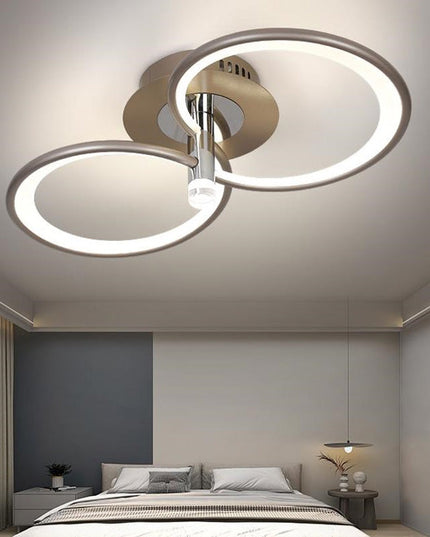 Lustra LED Circle Concept 2, cu telecomanda, 58W, 3000lm, gri, cu trei tipuri de lumina 9246/2S