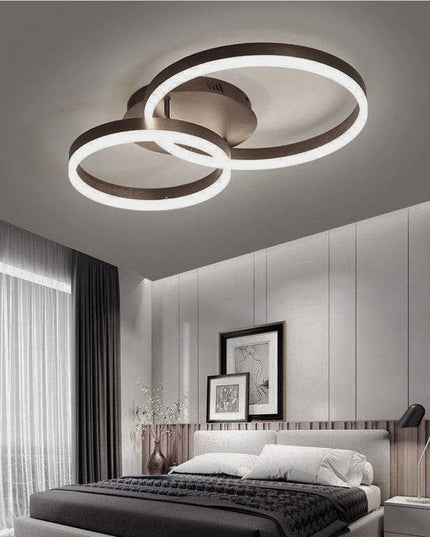 Lustra LED Modern Minimalism C900/2A BK, cu telecomanda, 120W, negru, cu trei tipuri de lumina, intensitate reglabila