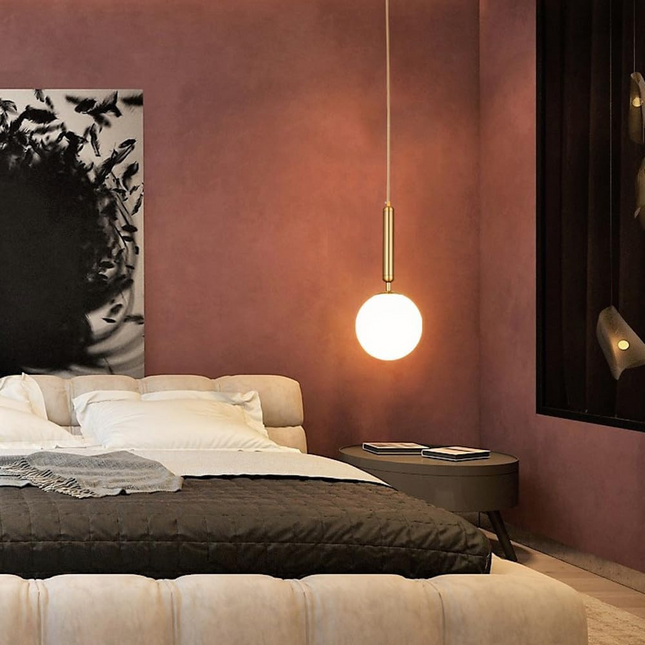 Lustra pe cablu Shiny Glow, stil minimalist, auriu, E27, max 60W DF107/1 GD