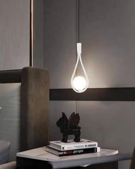 Lustra pe cablu Dazzle Globe, stil minimalist, 1 glob, alb, E14 DX1016/1 WT E14