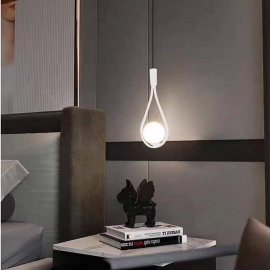 Lustra pe cablu Dazzle Globe, stil minimalist, 1 glob, alb, E14 DX1016/1 WT E14