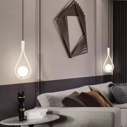 Lustra pe cablu Dazzle Globe, stil minimalist, 2 globuri, alb, E14  DX1016/2 WT E14