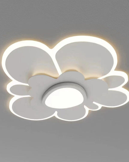Lustra LED Abstract Flower G3836, cu telecomanda, 150W, 6000lm, alb, cu trei tipuri de lumina