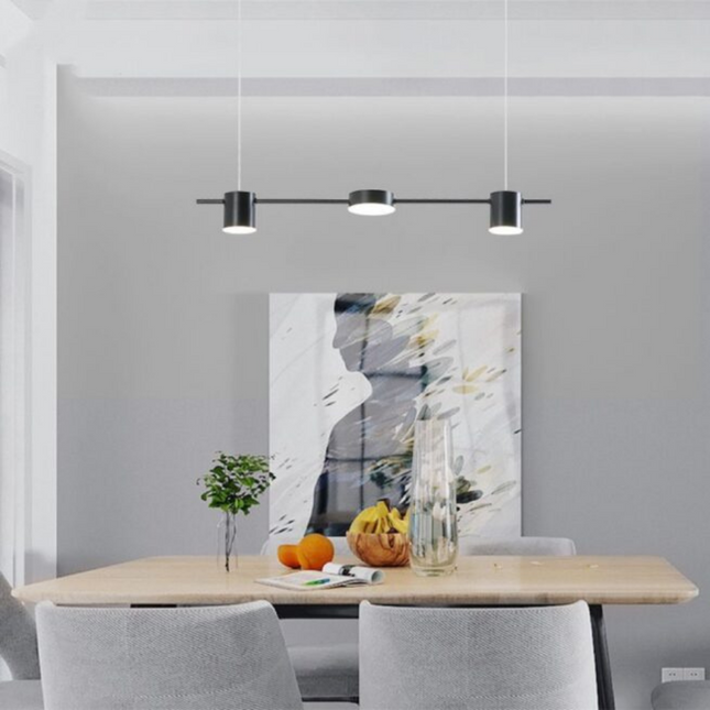 Lustra LED Black Design 3,G3849/2+1 BK suspendata,cu telecomanda, 30W, 1500lm, negru, cu trei tipuri de lumina