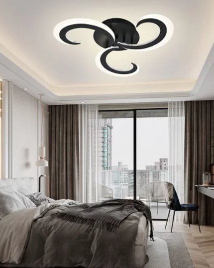 Lustra LED G3857/3 BK Creative Concept 3, cu telecomanda, 42W, 2000lm, negru, cu trei tipuri de lumina