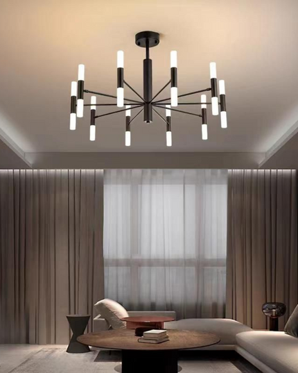 Lustra LED Creative Modern, bec G4, stil minimalist, negru G3870/20 BK