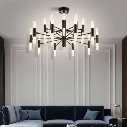 Lustra LED Creative Black, bec G4, stil minimalist, negru G3870/40 BK