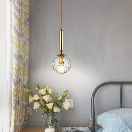 Lustra pe cablu Stylish Glow, stil minimalist, auriu, E27, max 60W MX158/1